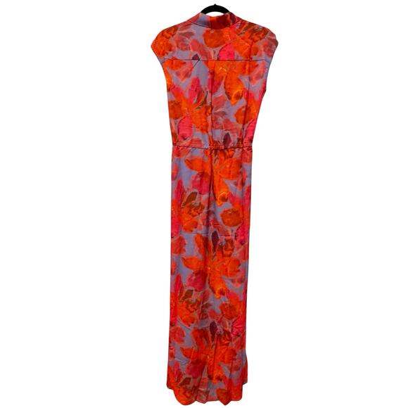 Hutch Women's Layton Maxi Shirt Dress Water Color Gardenia Size 12 NWT - Picture 8 of 13